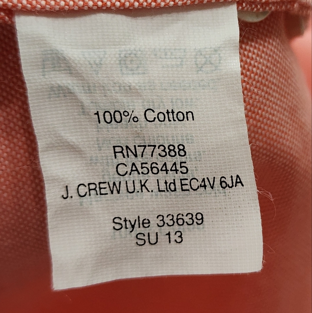 J. Crew Coral Half-Button-Up Shirt Size M - Picture 13 of 16